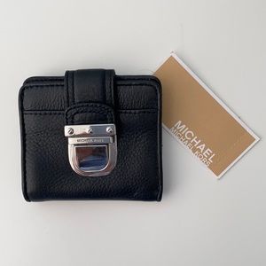 Black Michael Kors genuine leather bifold wallet